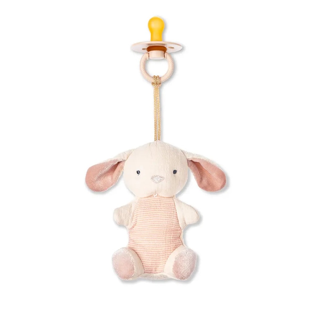 Itzy Ritzy Bitzy Pal Natural Rubber Pacifier & Lovey - Bunny - Picture 7 of 8